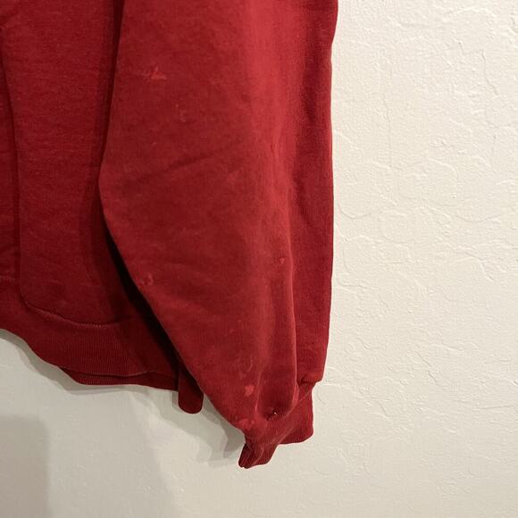 Vintage Top Stitch Grandma Burgundy Wine Sweatshirt Rain or Shine 1X XL Cottage - Picture 6 of 8